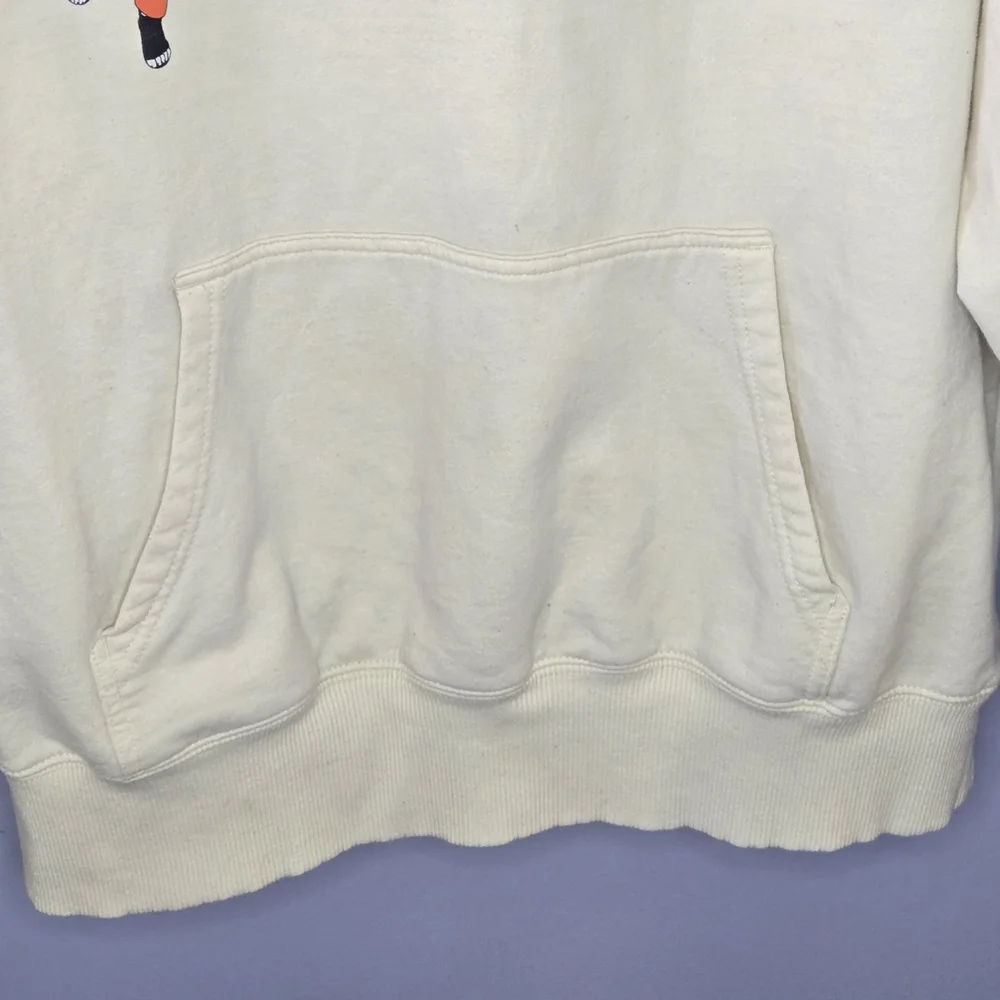 2002 Naruto Shippuden Ichiraku Ramen Hoodie Mens Large Anime Pullover in cream